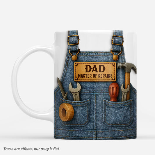 7432MUS1 3d printing effect master of repairs mug personalized gifts for dad grandpa 7432MTLWB