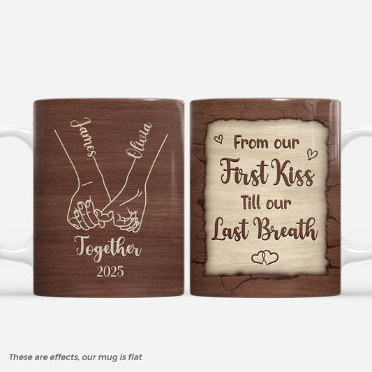 7441MUS1 3d printing effect personalized couple mugs from our first kiss till our last breath_ 7441MTQZG_64bae7d5 87df 4e14 bada 4186cb82ec32