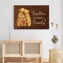 7469CUS3 personalized bear family canvas together we make a family wall art 7469C
