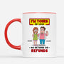 7482MUS2 personalized mugs for couples im yours no returns or refunds 7482M6TWA