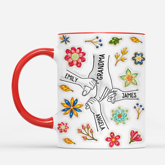 7486MUS2 3d printing effect crystal flower mug with names custom gifts for mom grandma 7486M6PNA