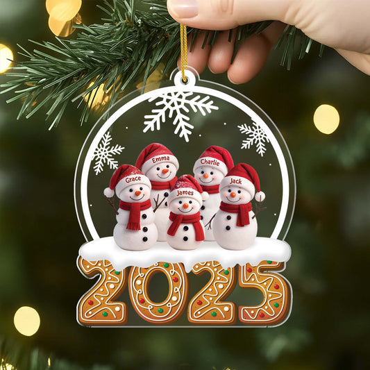7499OUS2 3d printing effect acrylic snowman family ornament personalized gifts for christmas 7499OTL5I