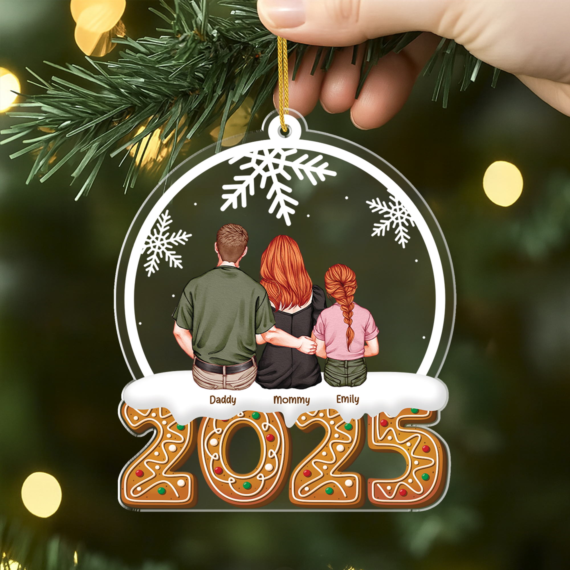 7500OUS2 3d printing effect acrylic family ornament personalized gifts for christmas 7500OTT5I