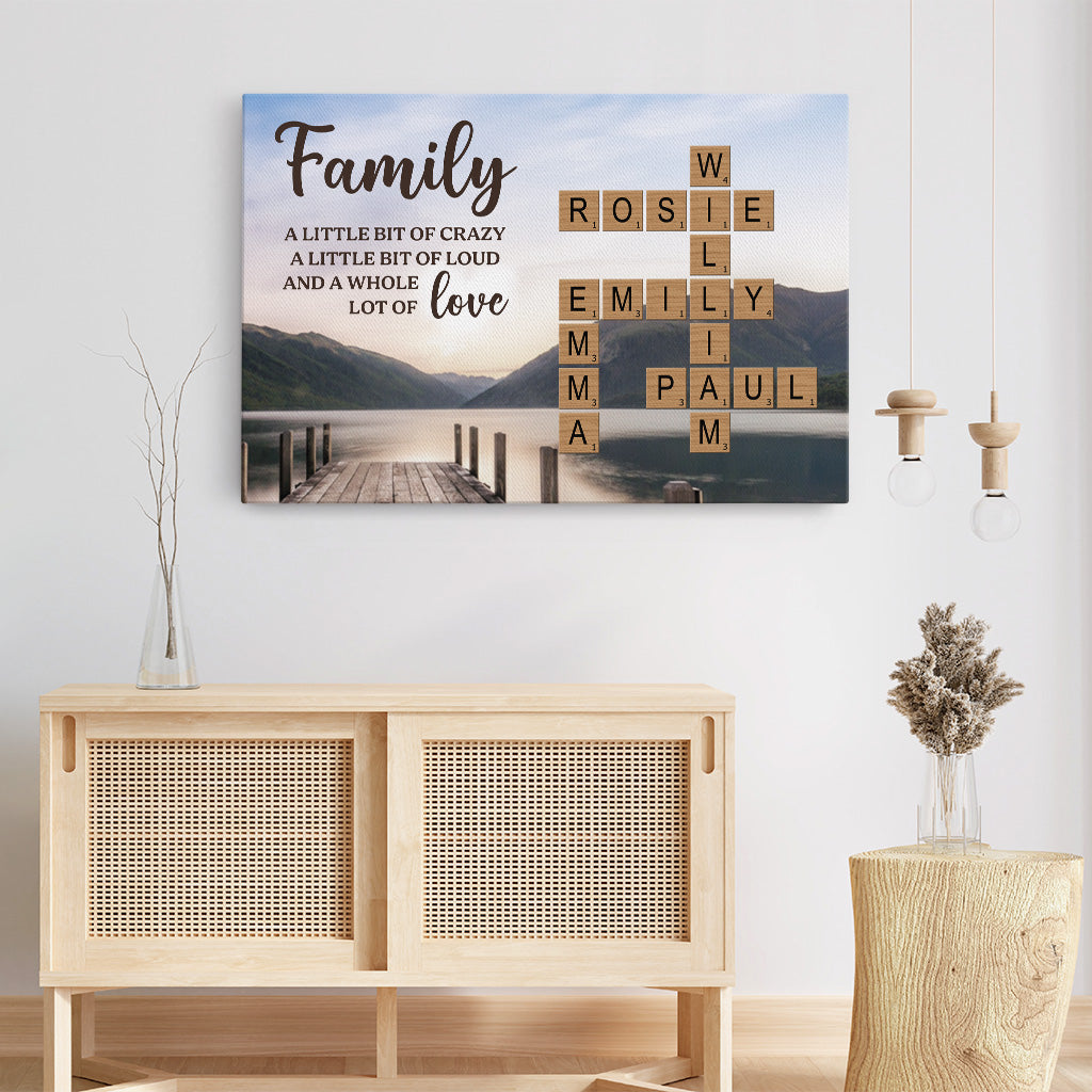 7502CUS3 family crossword art personalized canvas with family names 7502CTQ5I