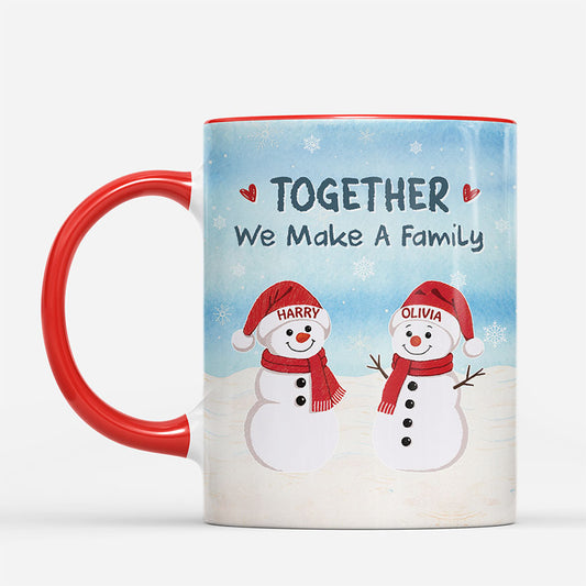 7504MUS2 personalized snowman mugs together we make a family 7504MTVTI