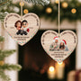 7510OUS2 personalized 1 layered wooden ornaments christmas gifts for couples 7510O