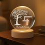 7518LUS2 crossword puzzle art crystal ball lamp custom gifts for family 7518L3QAI