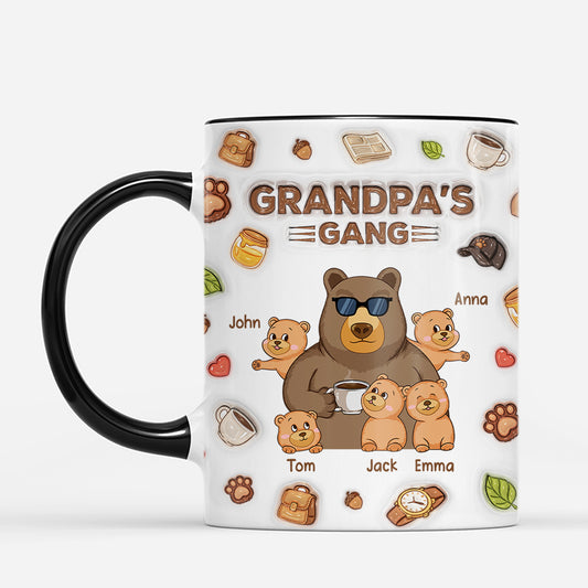 7519MUS2 3d printing effect personalized bear mug gifts for dad grandpa 7519M3QZB
