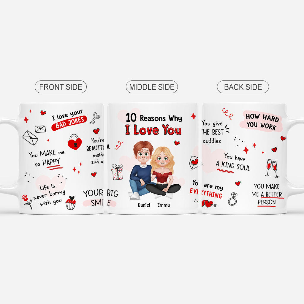 7544MUS1 reasons why i love you mug romantic personalized gifts for couples 7544MSFAG