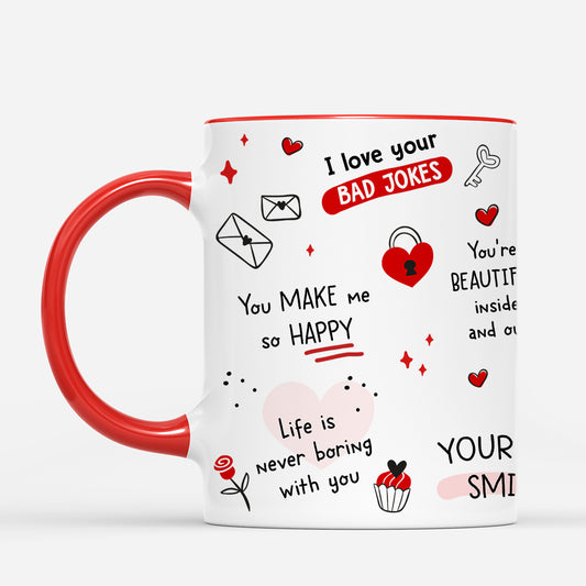 7544MUS2 reasons why i love you mug romantic personalized gifts for couples 7544MSFAG