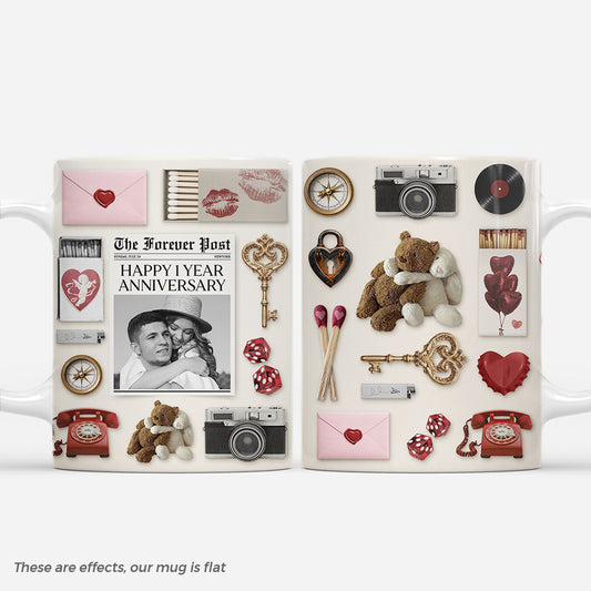 7546MUS1 3d printing effect personalized couple mugs with photos romantic anniversary gifts 7546MTLZG