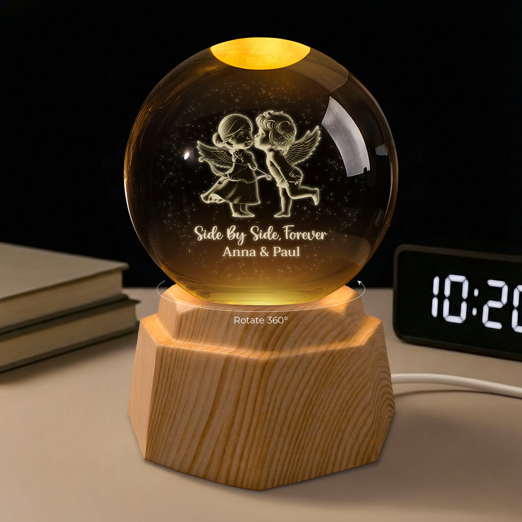 7553LUS1 angel 3d crystal ball lamp personalized gifts for couples 7553L3LCG_2
