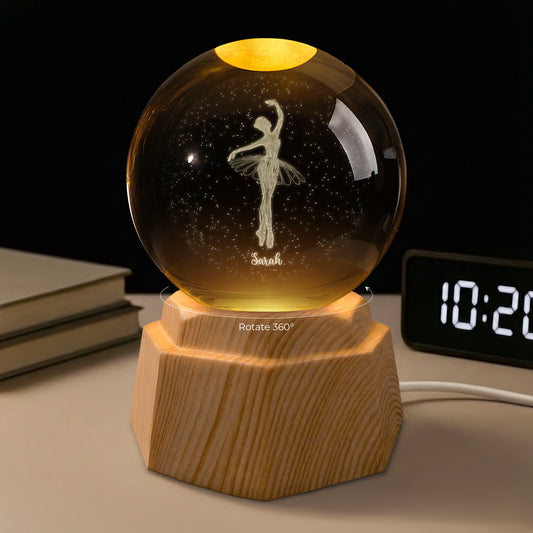 7562LUS1 ballerina 3d crystal ball lamp personalized gifts for her 7562L6LWA
