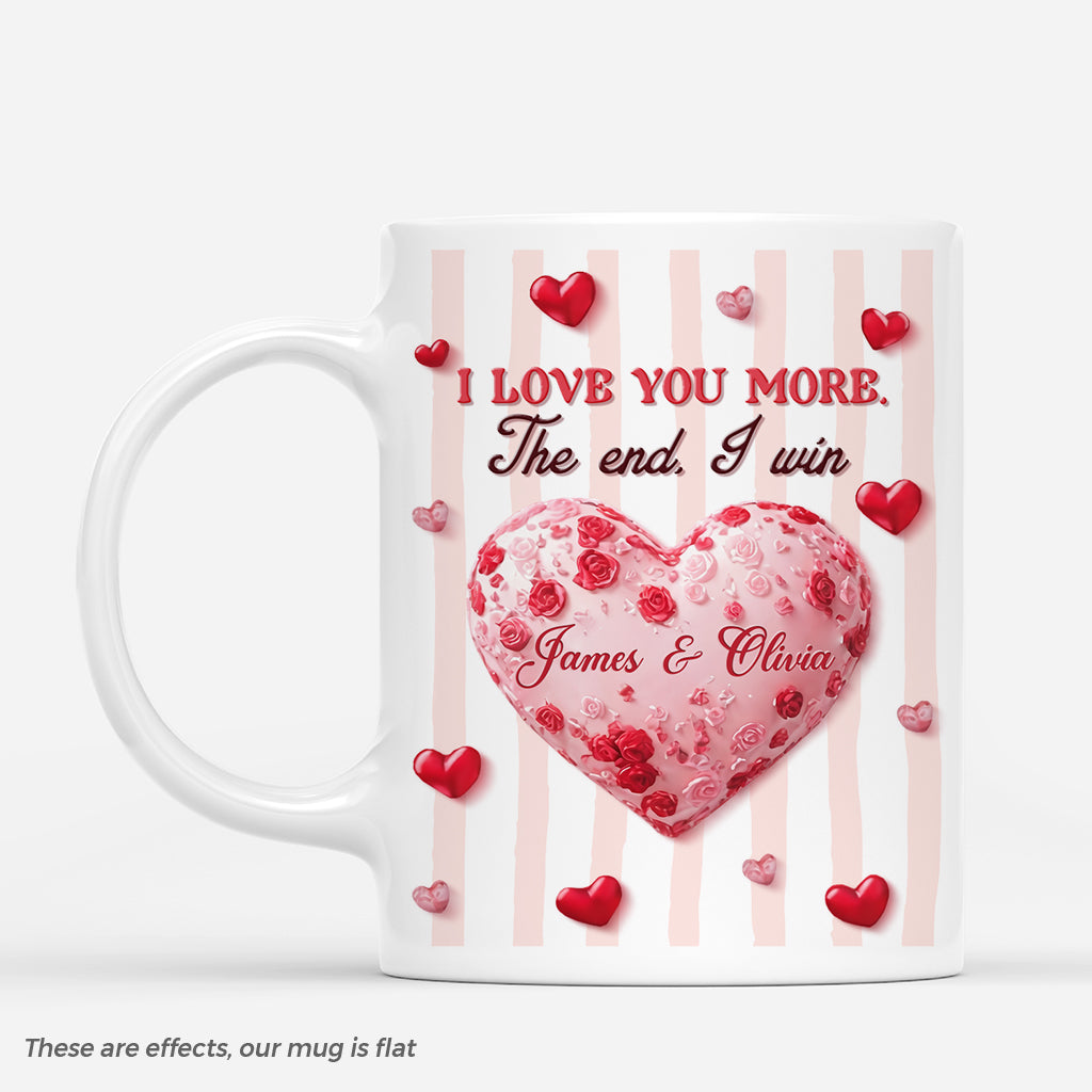 7563MUS1 3d printing effect i love you more mug custom gifts for couples 7563M