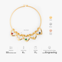 7565JUS3 heart charm bracelet with birthstones and names custom bracelets for women 7565J0K5A