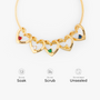 7565JUS5 heart charm bracelet with birthstones and names custom bracelets for women 7565J0K5A