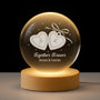 7572LUS1 heart locket crystal ball lamp personalized gifts for couples 7572LCPWG