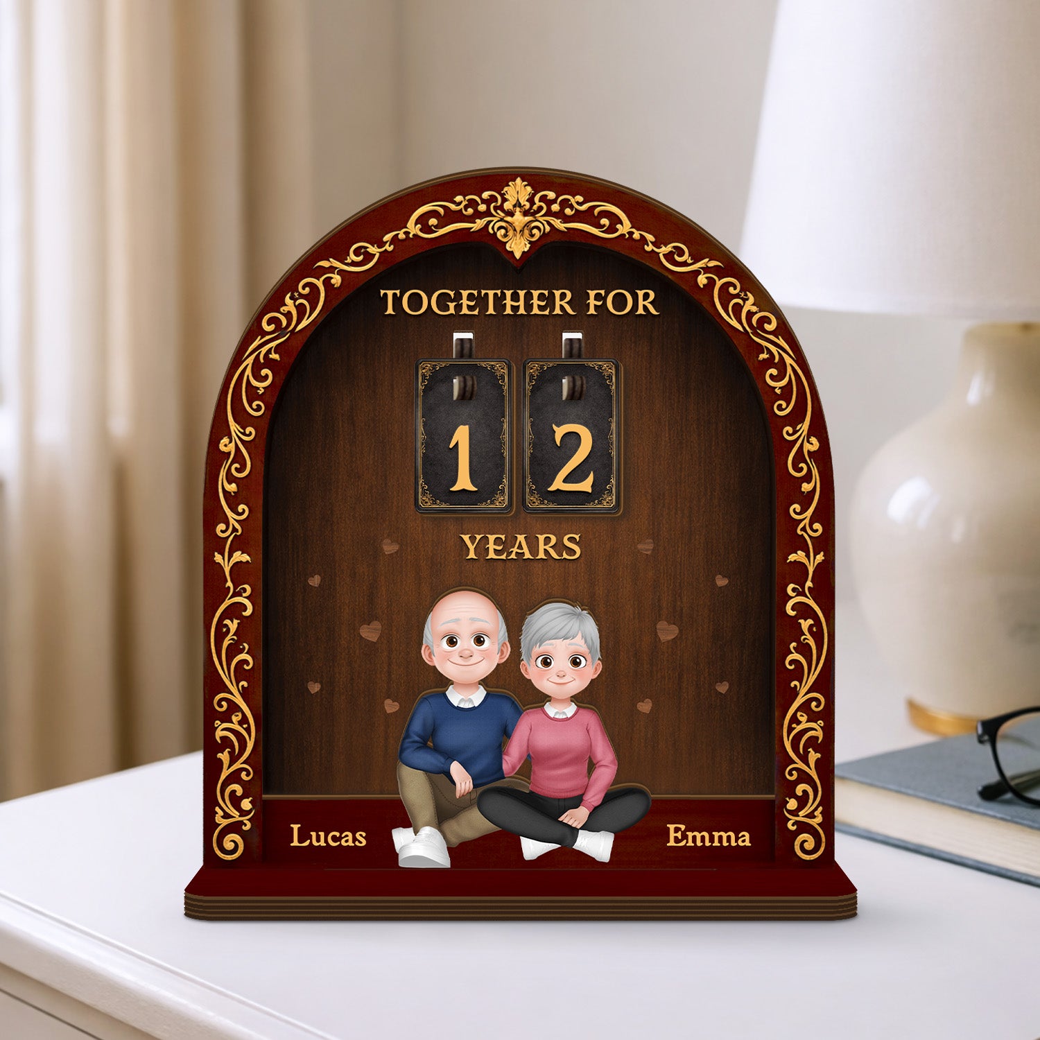 7580QUS2 days together tracker sign personalized gifts for couples 7580Q8QMG