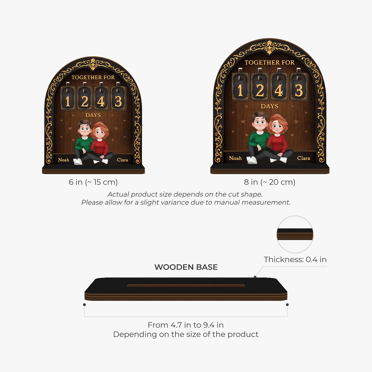 7580QUS3 days together tracker sign personalized gifts for couples 7580Q8QMG