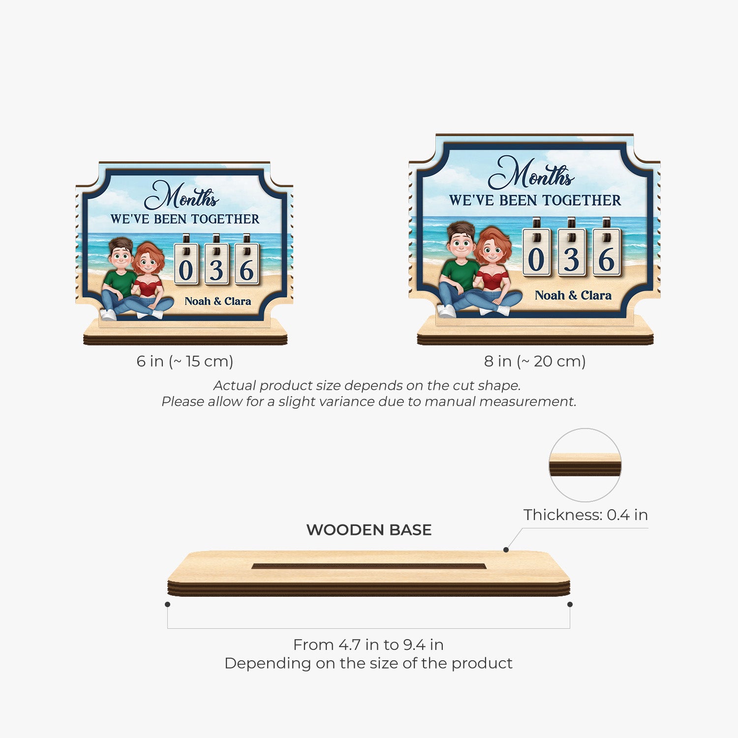 7582QUS1 months weve been together tracker personalized gifts for couples 7582Q8VMG_1