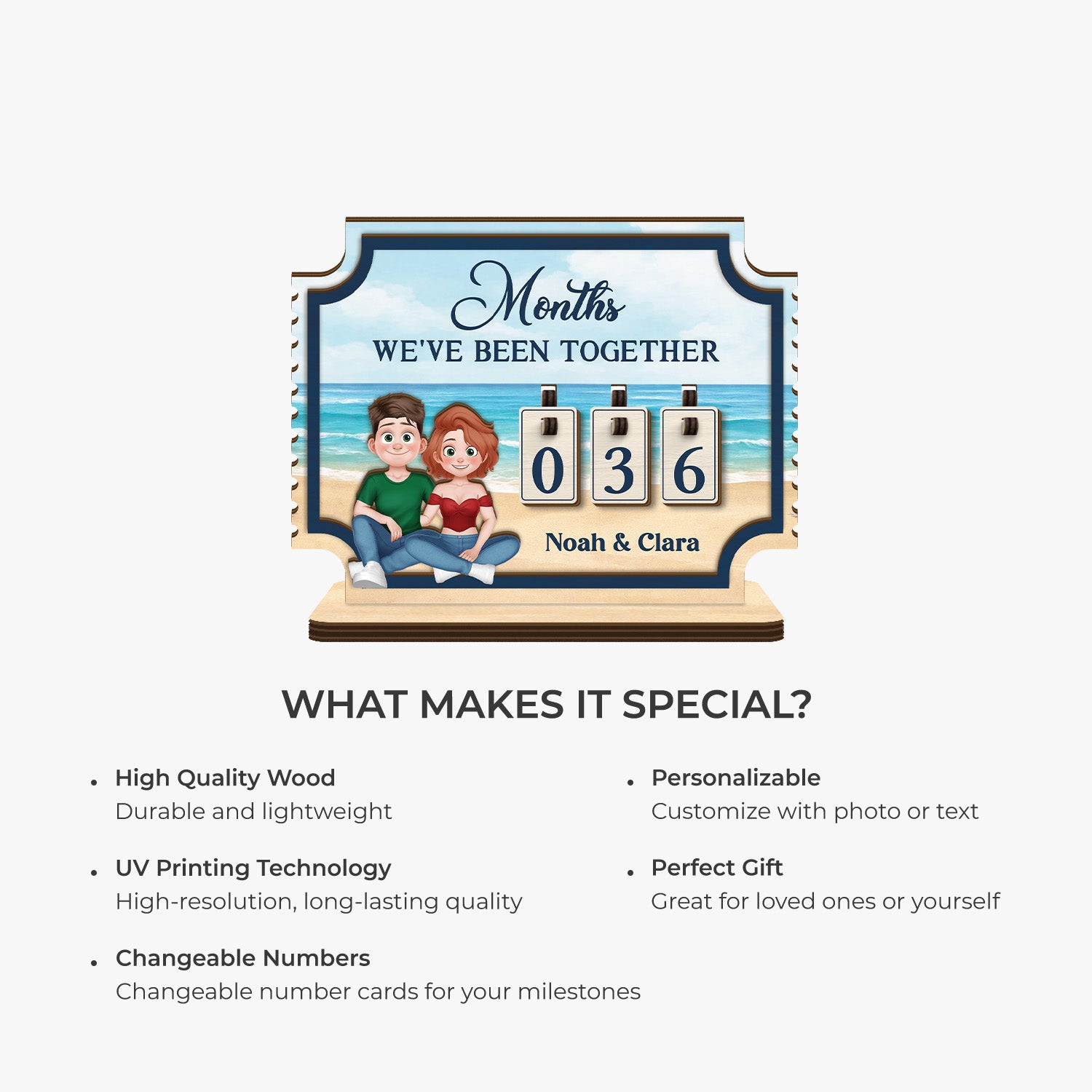 7582QUS1 months weve been together tracker personalized gifts for couples 7582Q8VMG_3