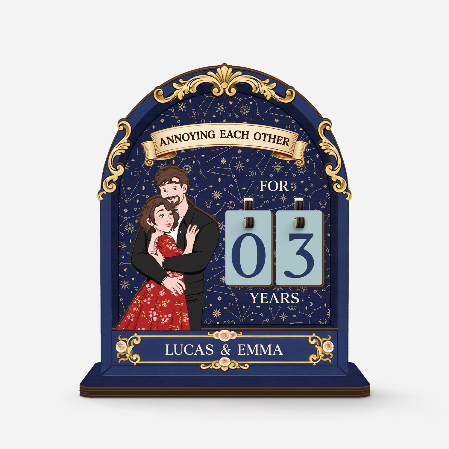 7585QUS1 years together tracker personalized anniversary gifts for couples 7585Q3VZG