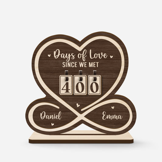 7586QUS1 days of love tracker sign personalized anniversary gifts for couples 7586QTHAG