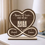 7586QUS2 days of love tracker sign personalized anniversary gifts for couples 7586QTHAG