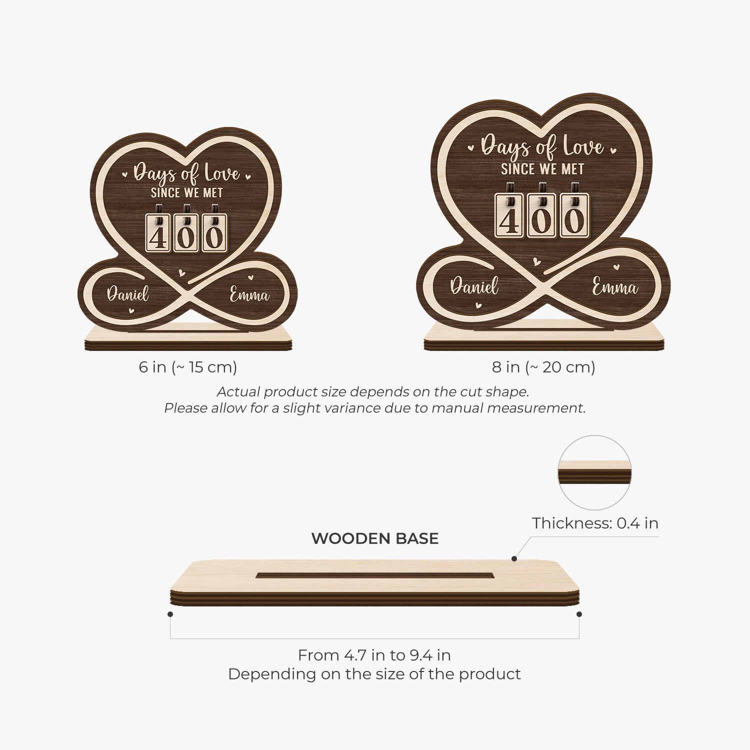 7586QUS3 days of love tracker sign personalized anniversary gifts for couples 7586QTHAG