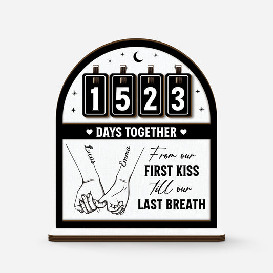 7587QUS1 personalized days together tracker anniversary gifts for couples 7587QTVWG