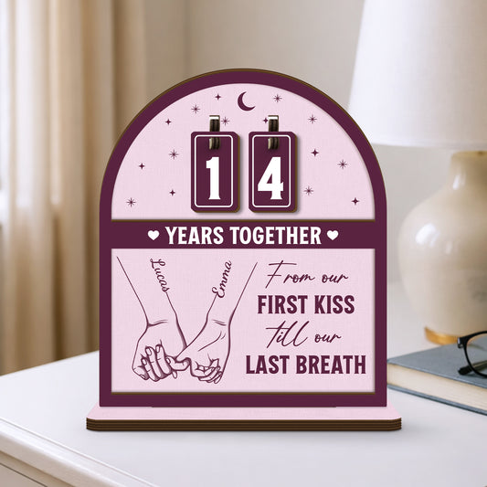 7587QUS2 personalized days together tracker anniversary gifts for couples 7587QTVWG