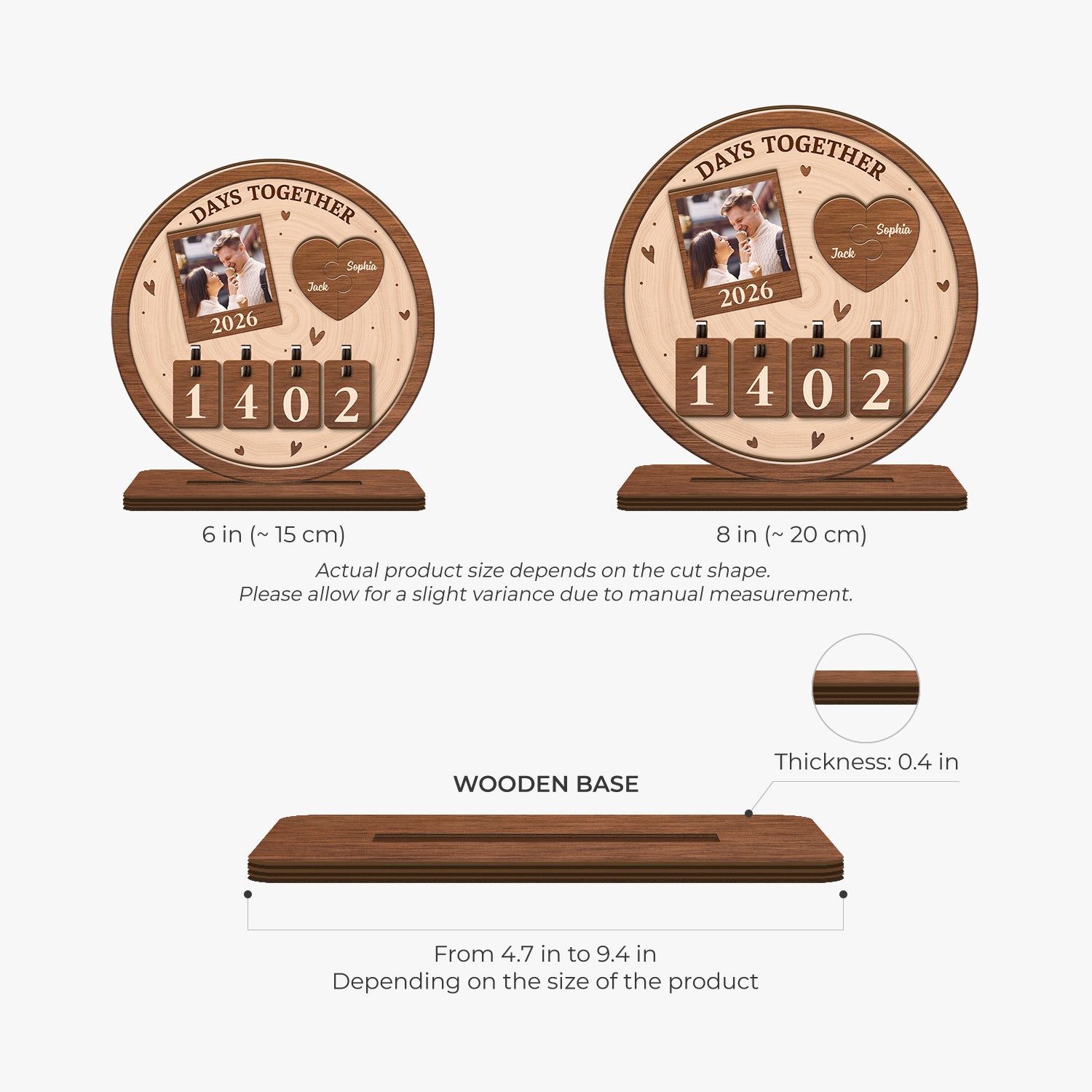 7588QUS3 days together tracker with photo custom anniversary gifts for couples 7588QTVNG