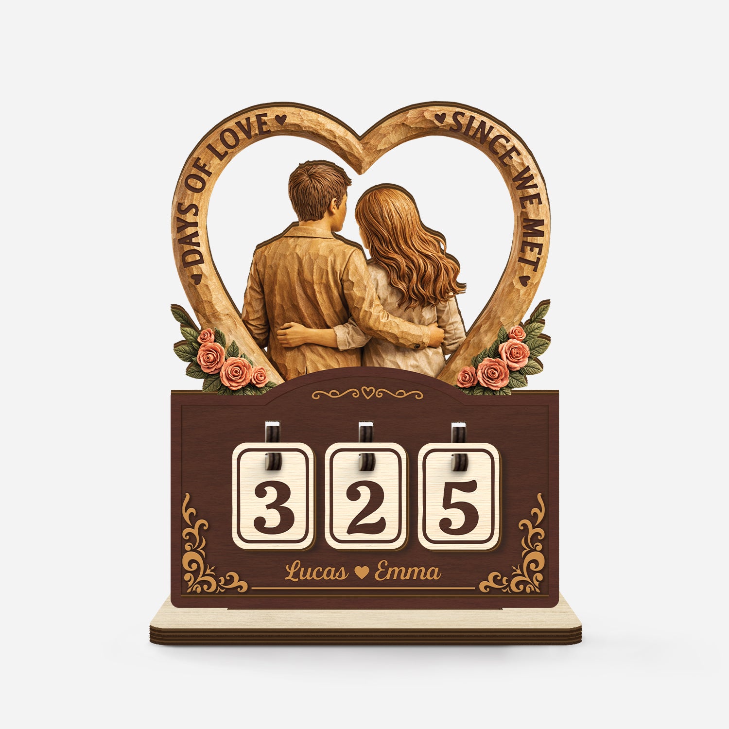 7591QUS1 personalized days of love tracker anniversary gifts for couples 7591Q6VCG