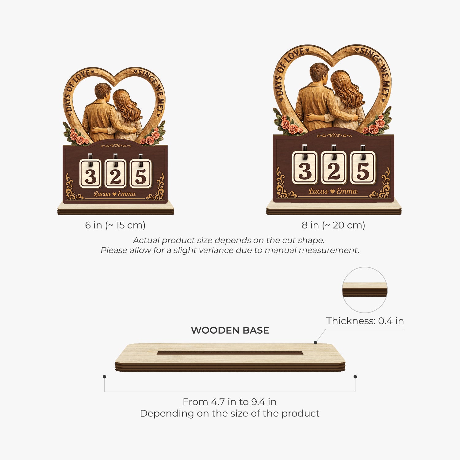 7591QUS3 personalized days of love tracker anniversary gifts for couples 7591Q6VCG