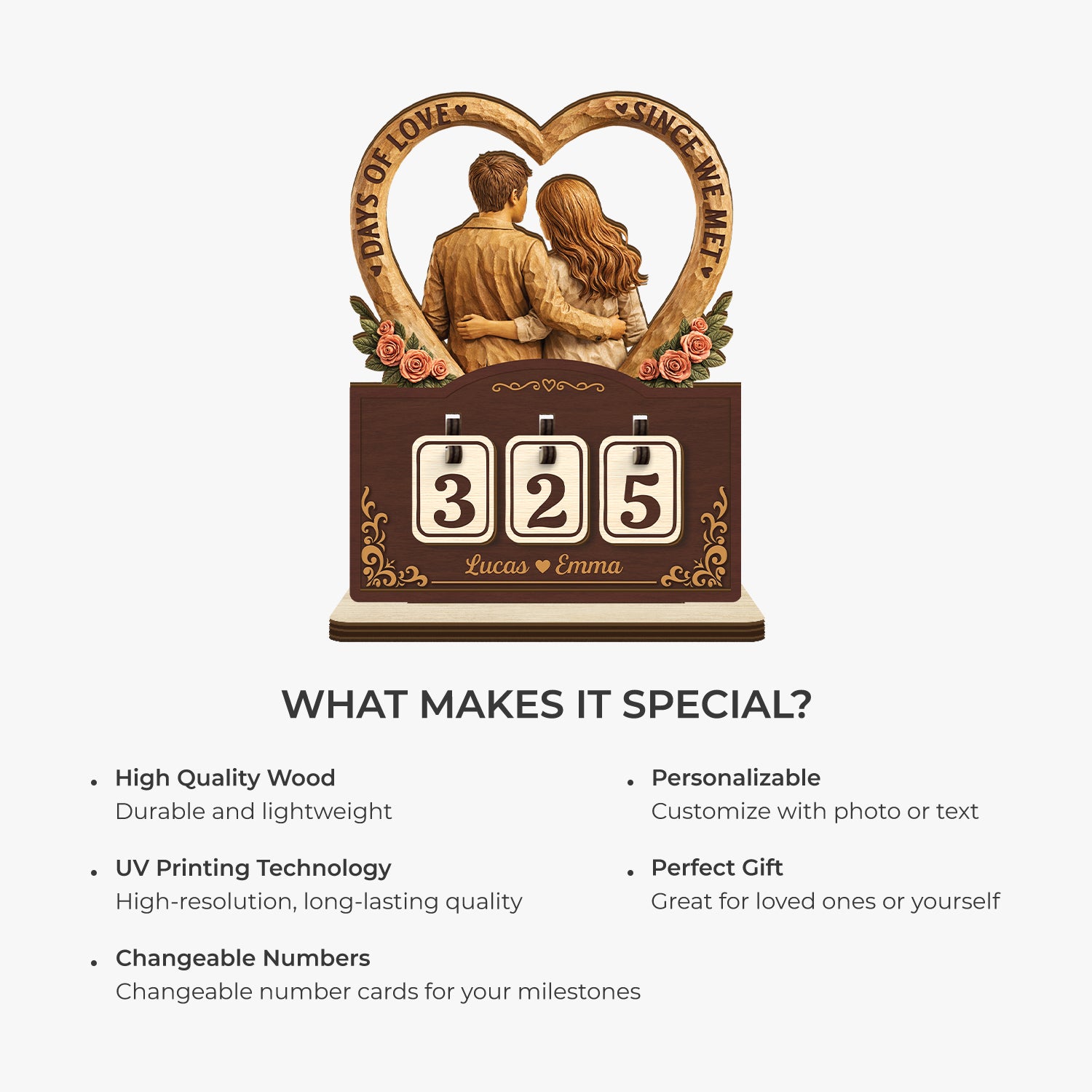 7591QUS5 personalized days of love tracker anniversary gifts for couples 7591Q6VCG