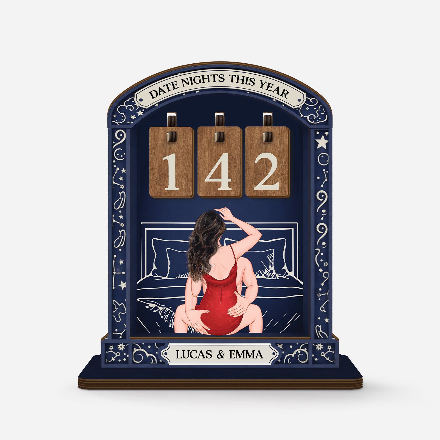 7592QUS1 date nights this year tracker personalized gifts for couples 7592Q6VZG