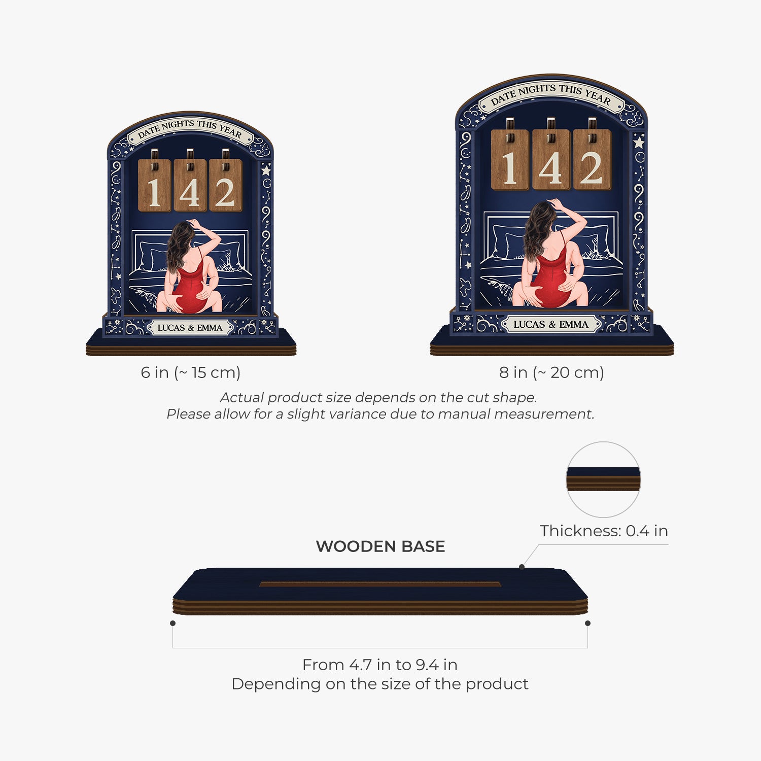 7592QUS3 date nights this year tracker personalized gifts for couples 7592Q6VZG