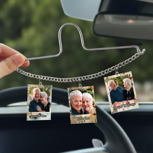7609GUS1 personalized car charms with photos valentines day gifts for couples 7609G3VAG_2
