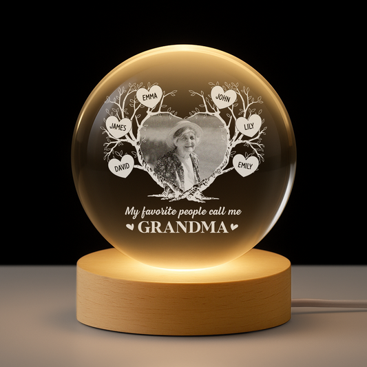 7622LUS1 my favorite people call me grandma crystal ball lamp custom photo gifts for grandma mom 7622LSH5A