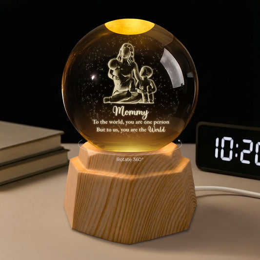 7632LUS1 custom 3d crystal ball lamp mommy to the world you are one person 7632LCLAA_1