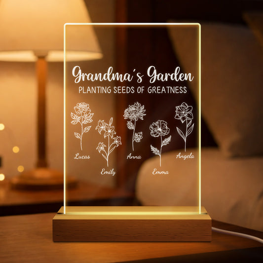 7641LUS1 grandmas garden night light custom gifts for grandmamom 7641ltqca