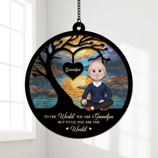 7652UUS1 personalized window hanging suncatcher ornament gifts for grandpagrandma 7652u8pzb