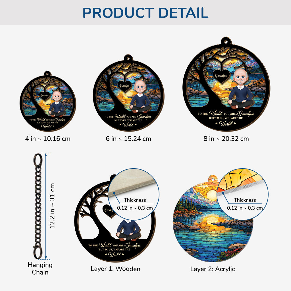 7652UUS3 personalized window hanging suncatcher ornament gifts for grandpagrandma 7652u8pzb