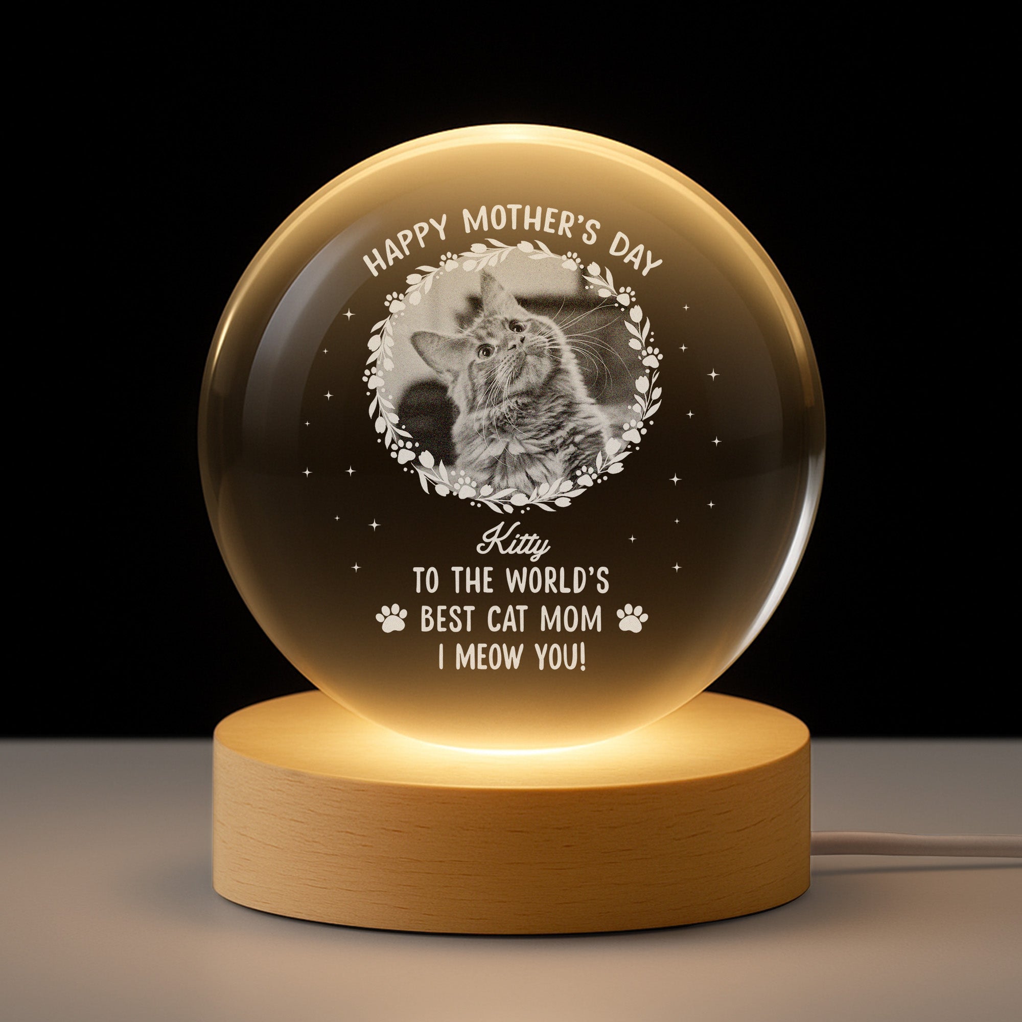 7653LUS1 personalized crystal ball lamp mothers day gifts for cat moms 7653lcq5d_3cb2d27e b77f 43df 880c f3306385bbd7