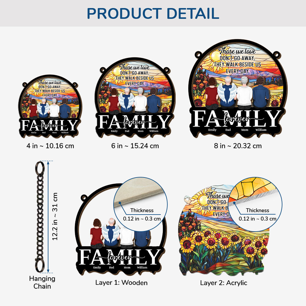 7682UUS3 family forever memorial suncatcher custom gifts for momdad 7682ustai