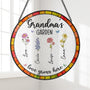7686UUS1 stained glass grandmas garden suncatcher custom gifts for grandmamom 7686ucq5a