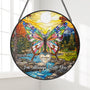 7687UUS1 stained glass butterfly suncatcher custom memorial gifts for loss of grandmagrandpa 7687utpcb