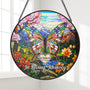 7687UUS1 stained glass butterfly suncatcher custom memorial gifts for loss of momdad 7687utpca