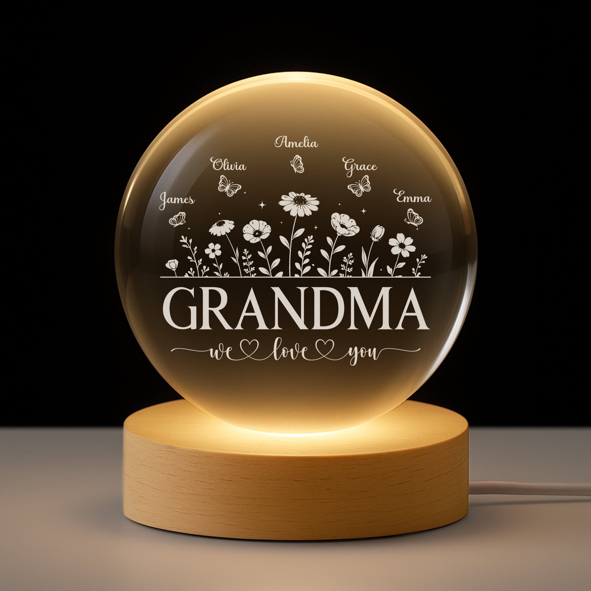 7688LUS1 we love you crystal ball lamp custom mothers day gifts for momgrandma 7688ltpta