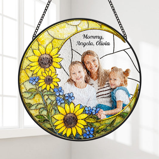 7703UUS1 stained glass sunflower suncatcher_ with photo custom gifts for momgrandma 7703u6vna_1
